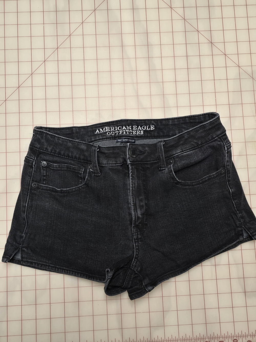 American Eagle Black Hi Rise Shortie Shorts Size 6
